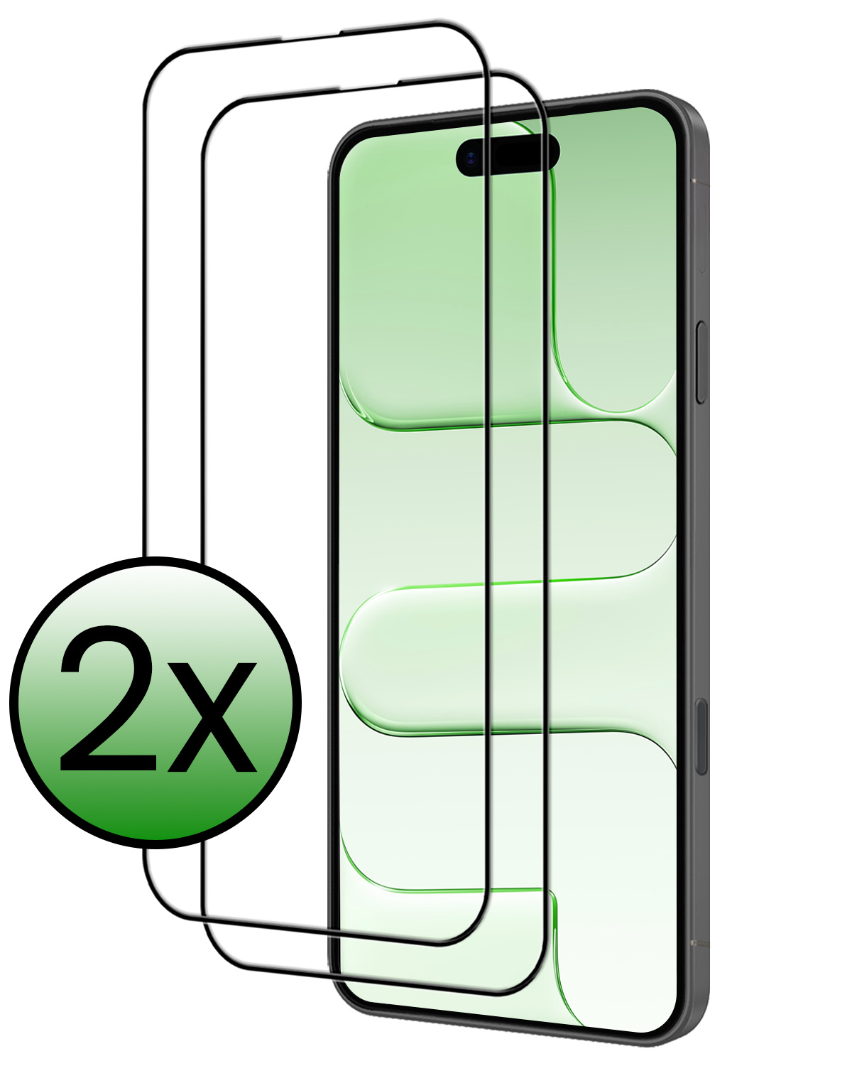 BASEY. BASEY. iPhone Air Screenprotector Glas Full Cover 2D - 2 PACK