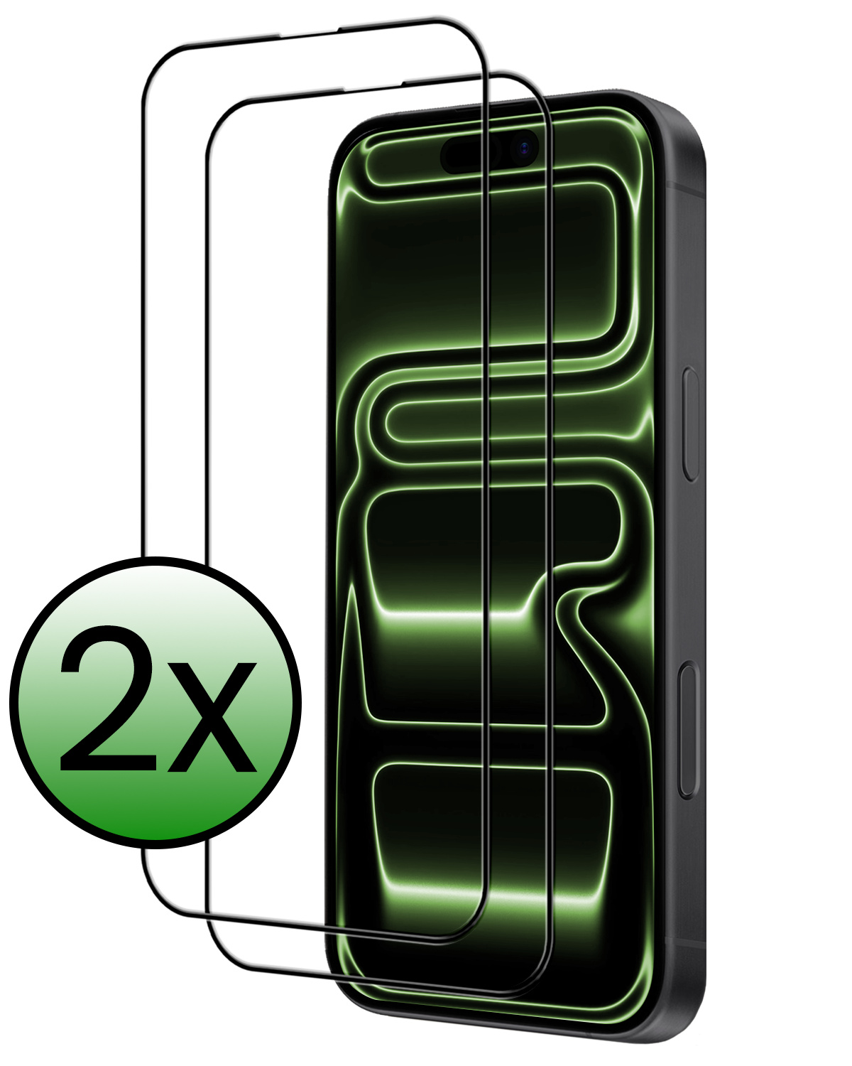 BASEY. BASEY. iPhone 17 Pro Screenprotector Glas Full Cover 2D - 2 PACK