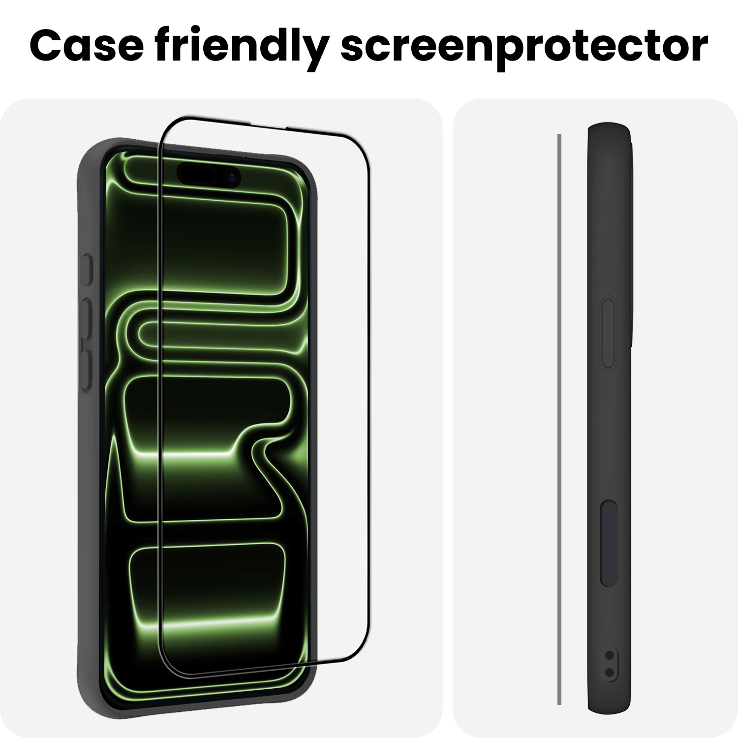 BASEY. BASEY. iPhone 17 Pro Screenprotector Glas Full Cover 2D - 2 PACK