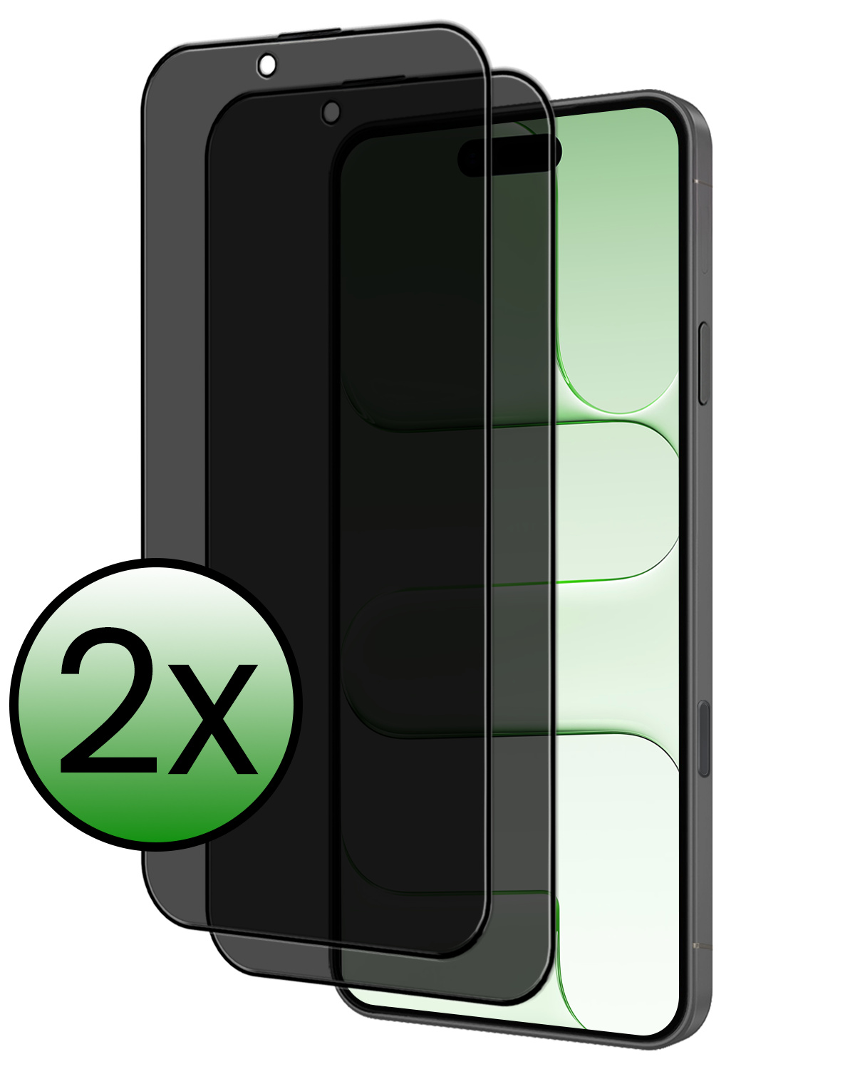 BASEY. BASEY. iPhone Air Screenprotector Glas Privacy - 2 PACK
