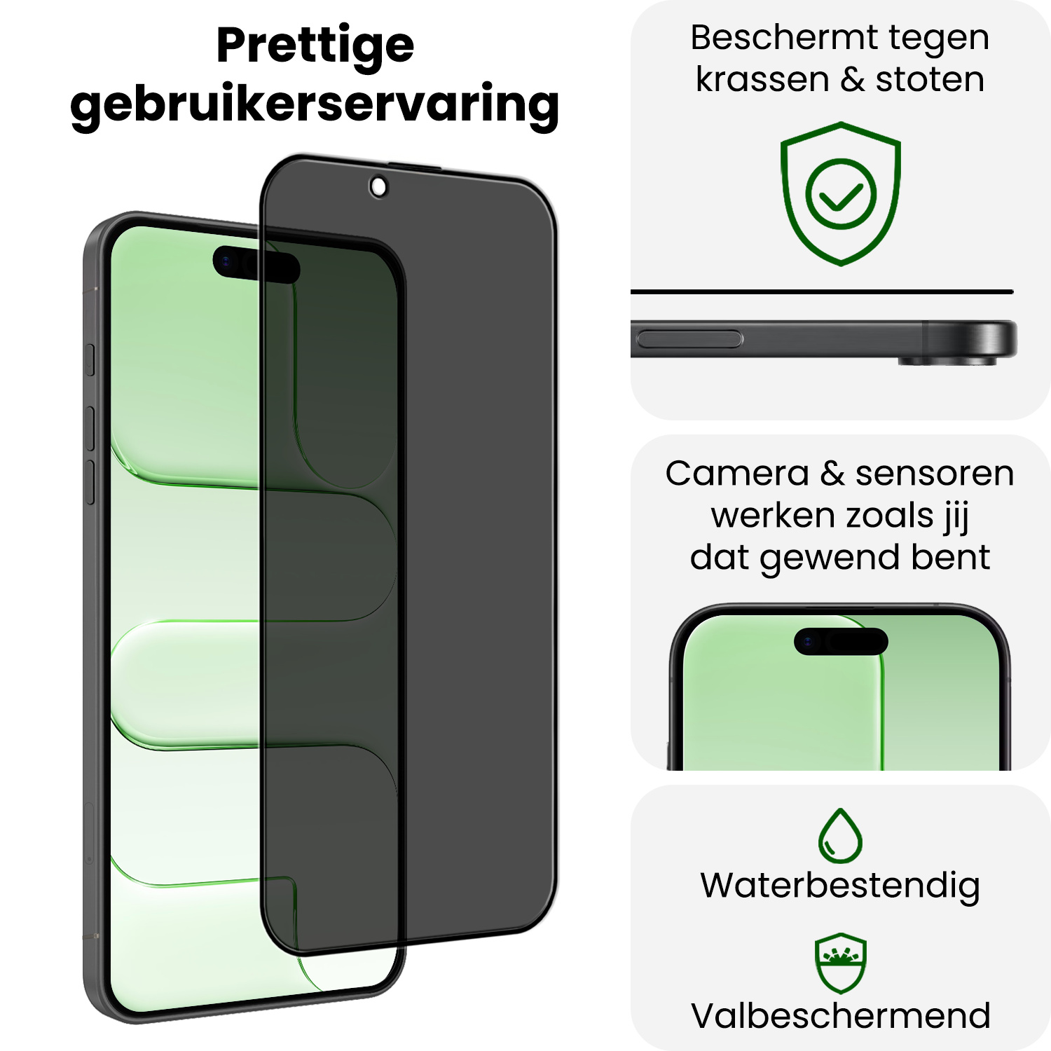 BASEY. BASEY. iPhone Air Screenprotector Glas Privacy - 2 PACK