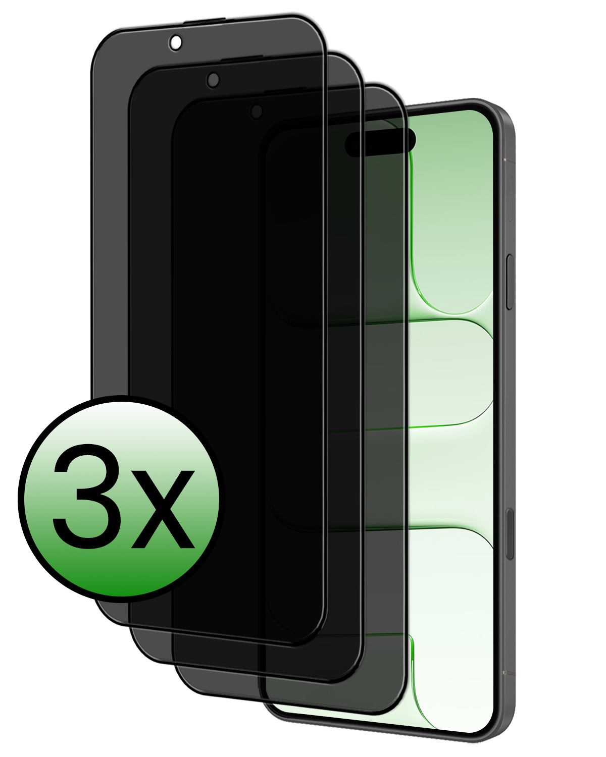 BASEY. BASEY. iPhone Air Screenprotector Glas Privacy - 3 PACK