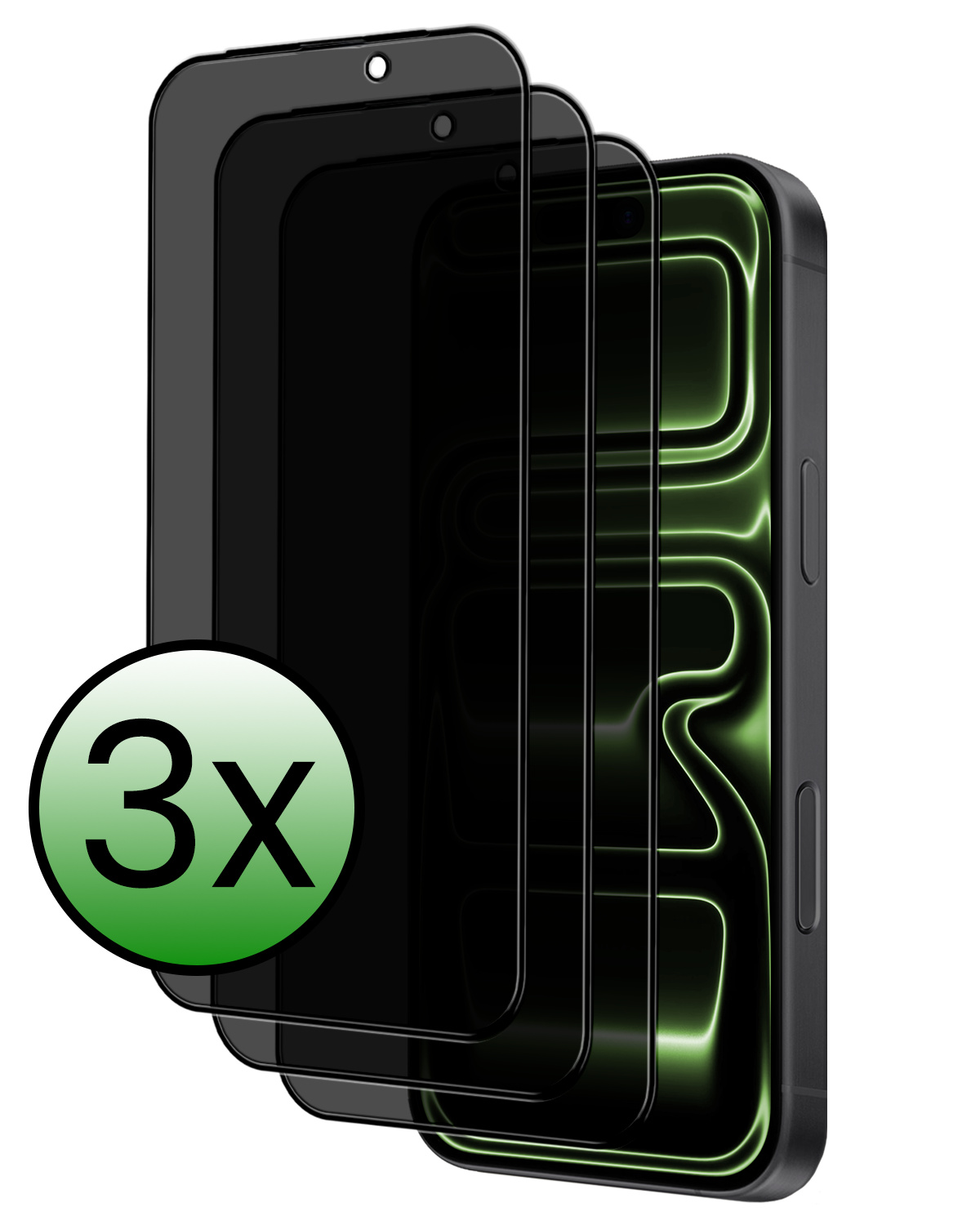 BASEY. BASEY. iPhone 17 Pro Screenprotector Glas Privacy - 3 PACK