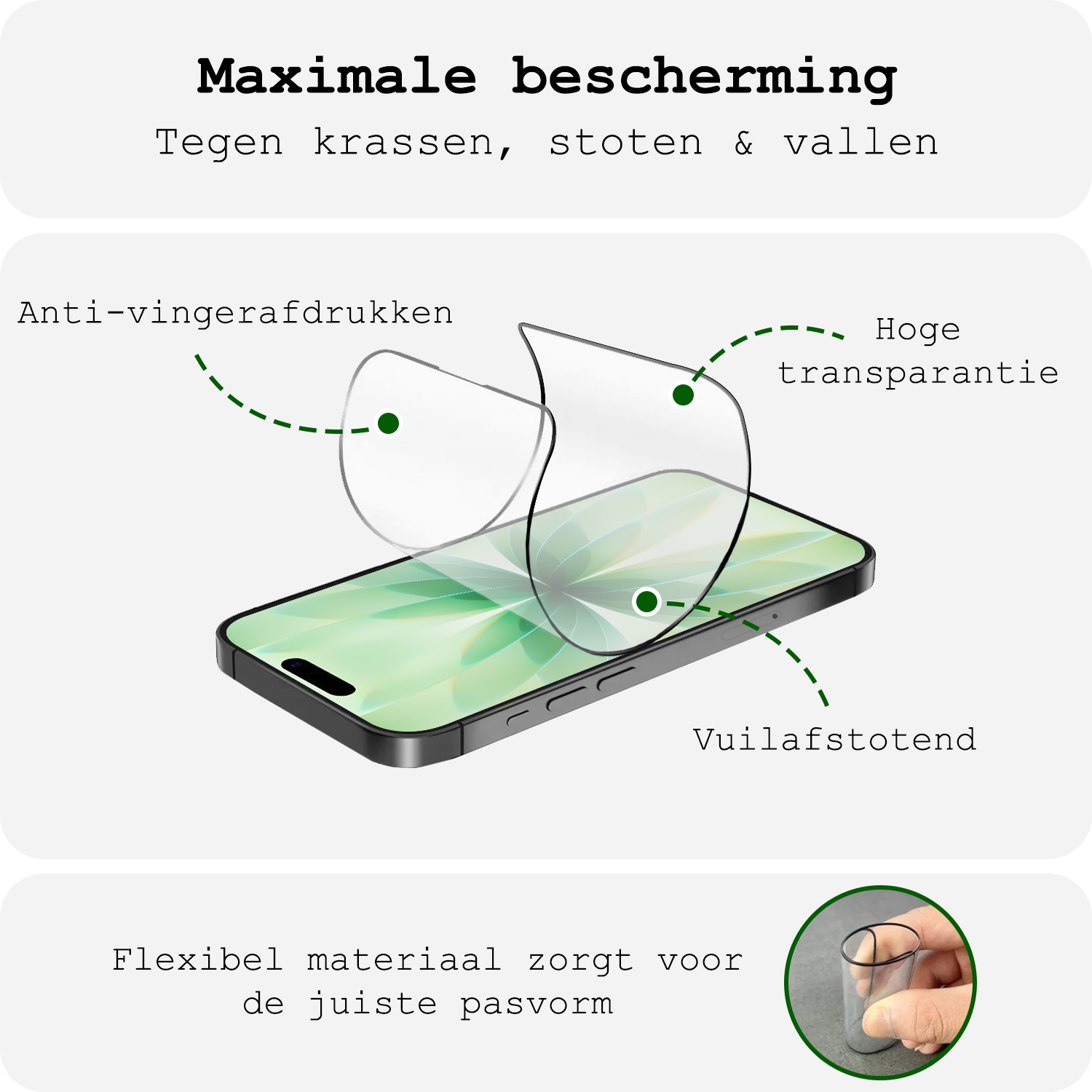 BASEY. BASEY. iPhone 17 Hybrid Screenprotector - 3 PACK