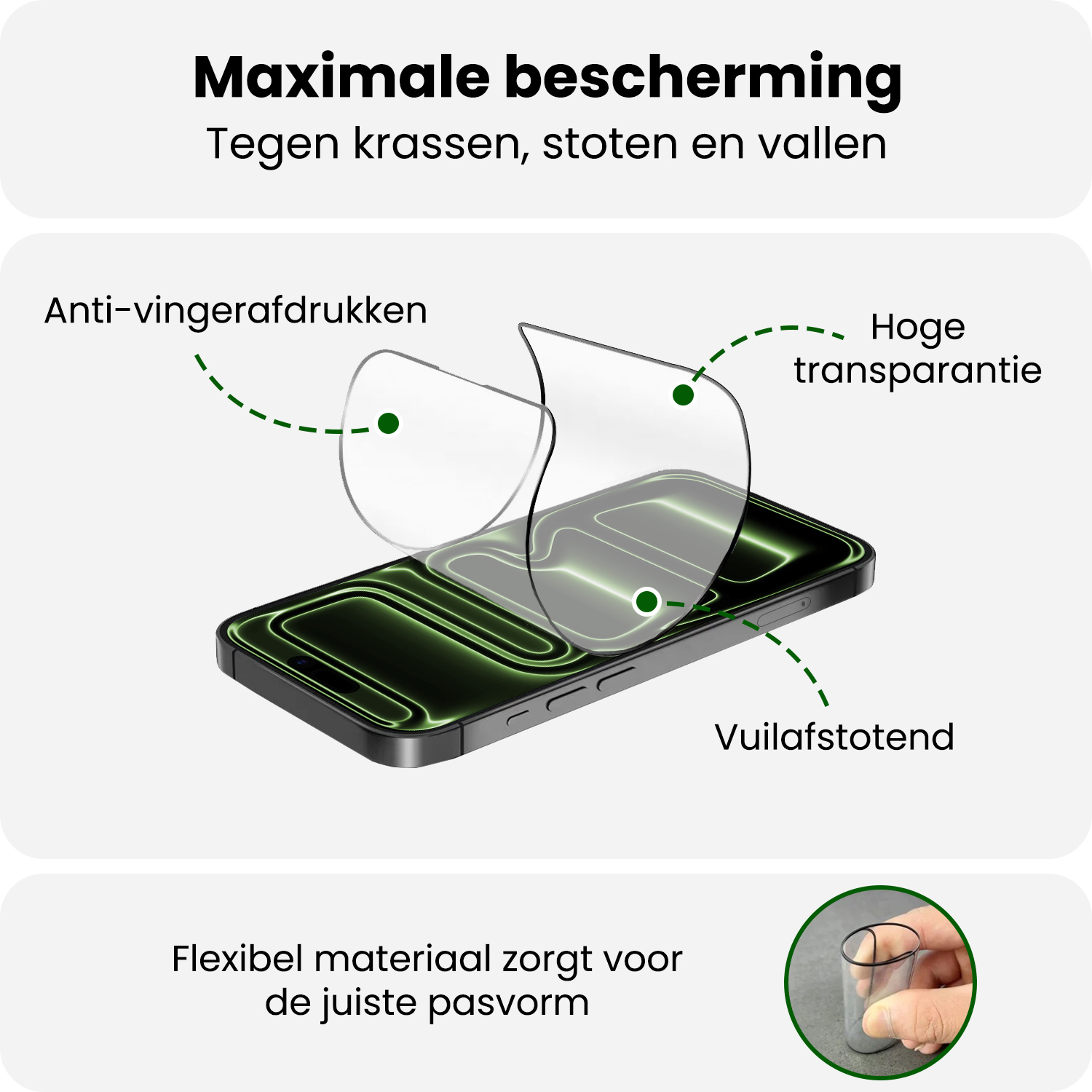 BASEY. BASEY. iPhone 17 Pro Max Hybrid Screenprotector - 3 PACK