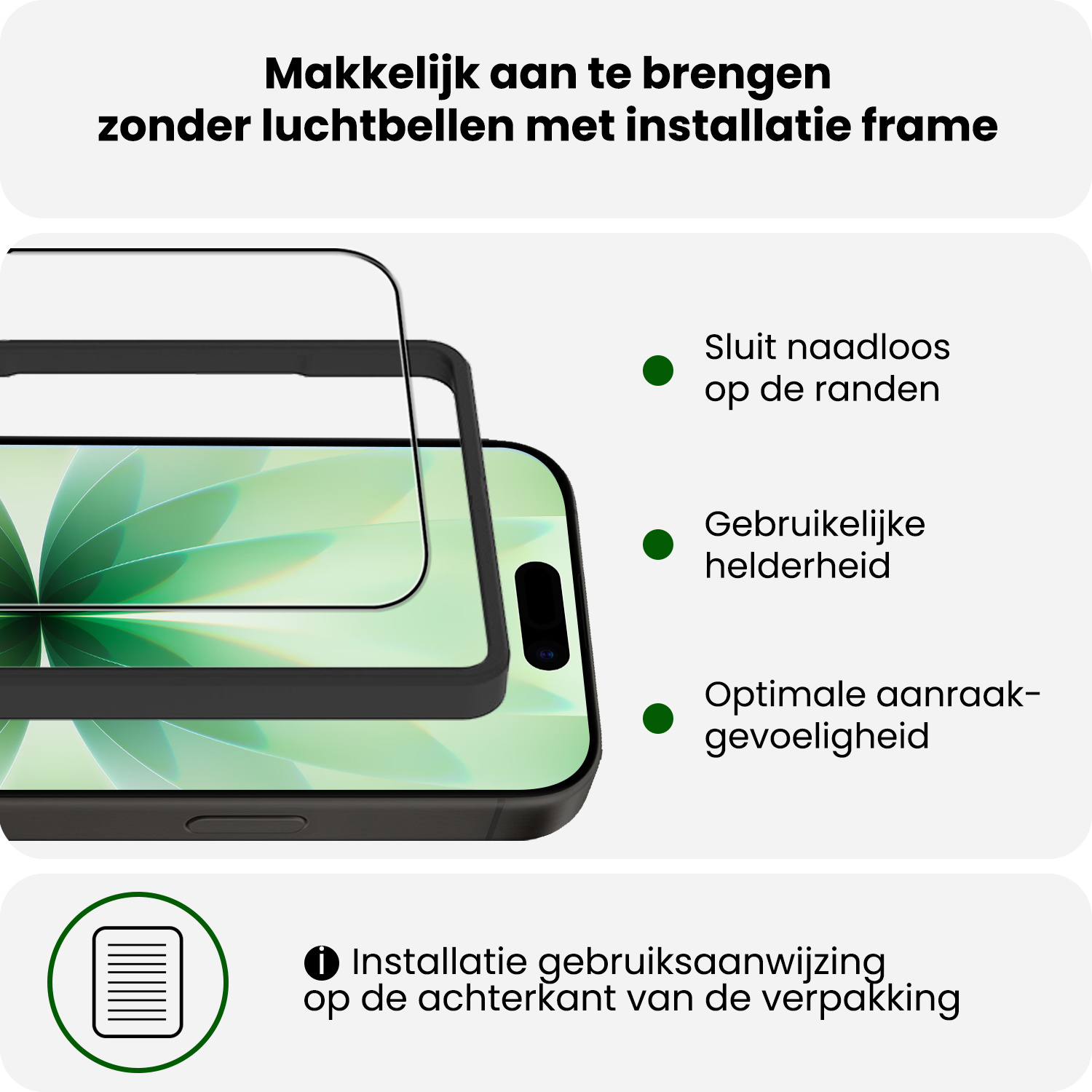 BASEY. BASEY. iPhone 17 Screenprotector Met Installieframe - 3 PACK