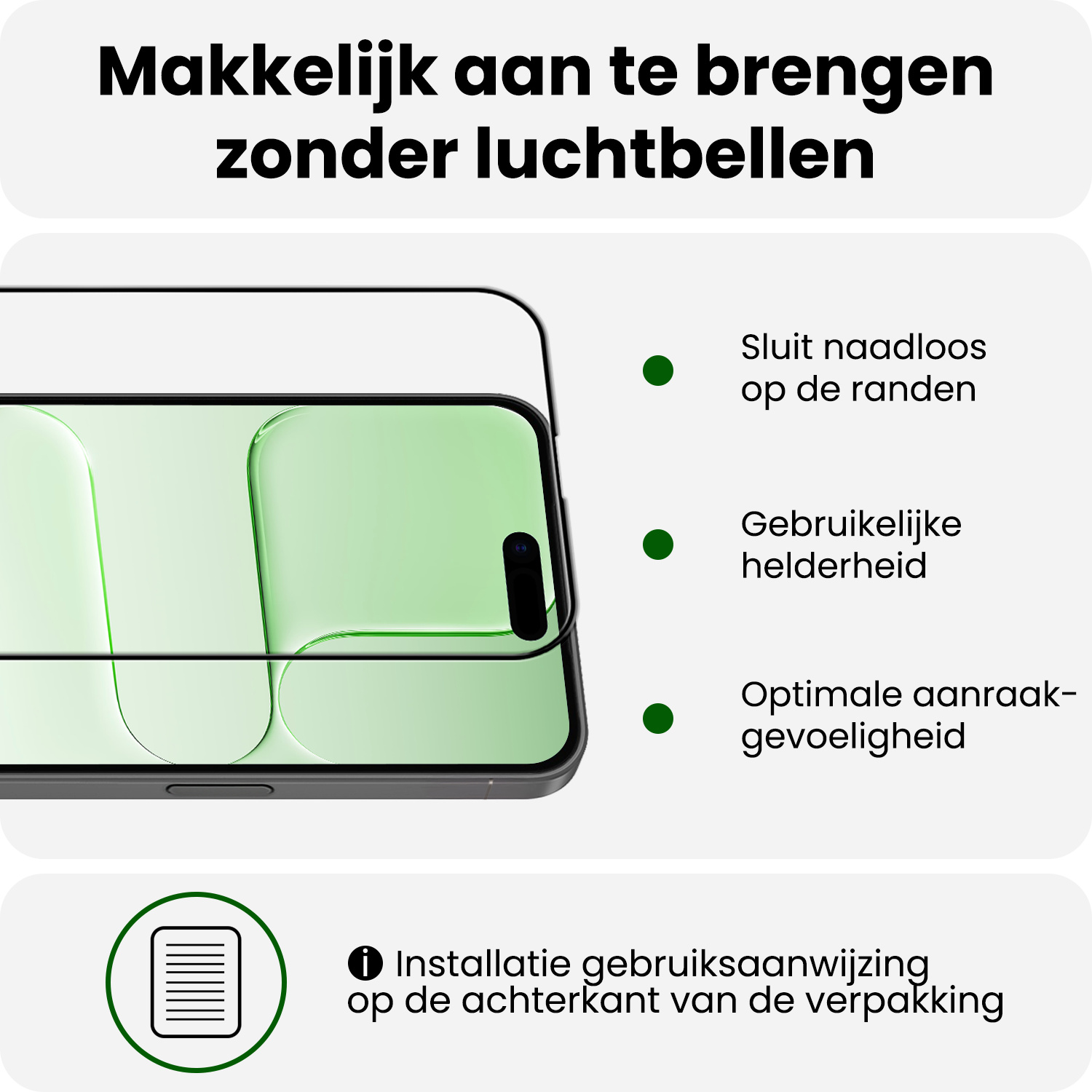 BASEY. BASEY. iPhone Air Screenprotector Met Installieframe - 2 PACK