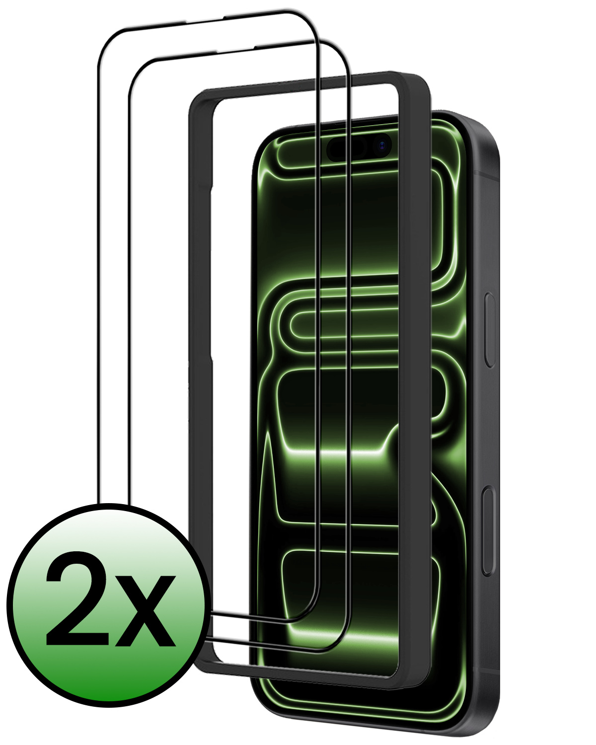 BASEY. BASEY. iPhone 17 Pro Screenprotector Met Installieframe - 2 PACK