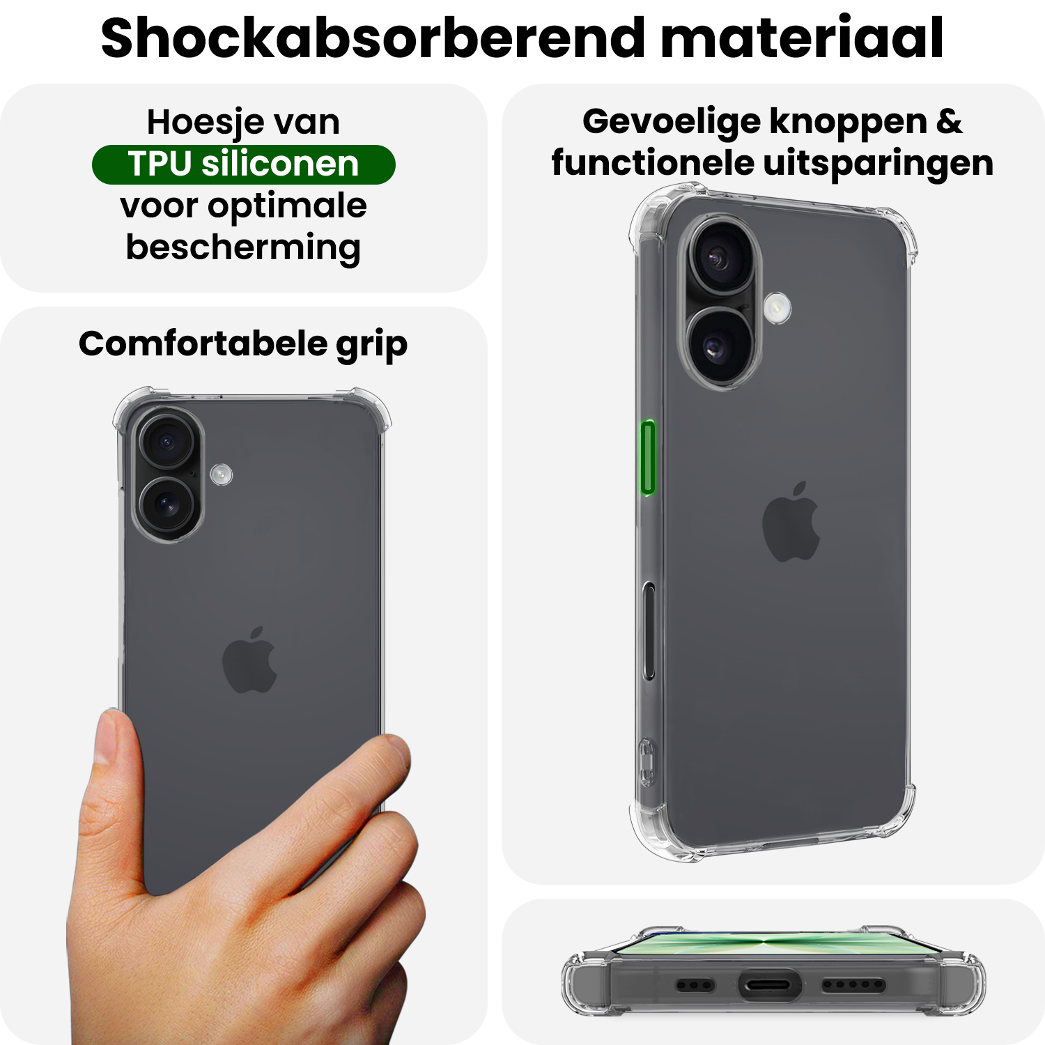 BASEY. BASEY. iPhone 17 Hoesje Shockproof - Transparant