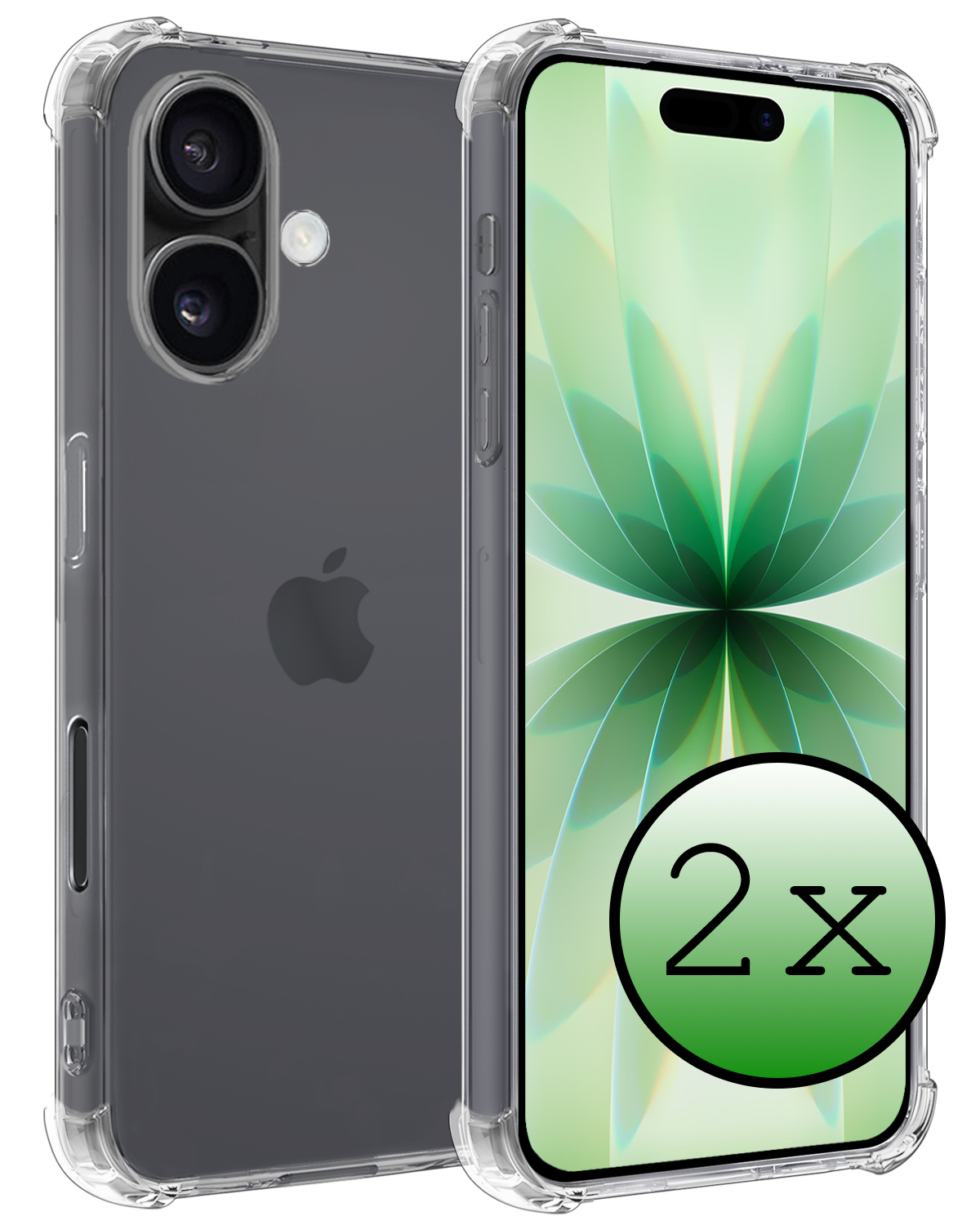 BASEY. BASEY. iPhone 17 Hoesje Shockproof - Transparant - 2 PACK