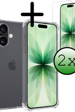 BASEY. BASEY. iPhone 17 Hoesje Shockproof Met 2x Screenprotector Met Dichte Notch