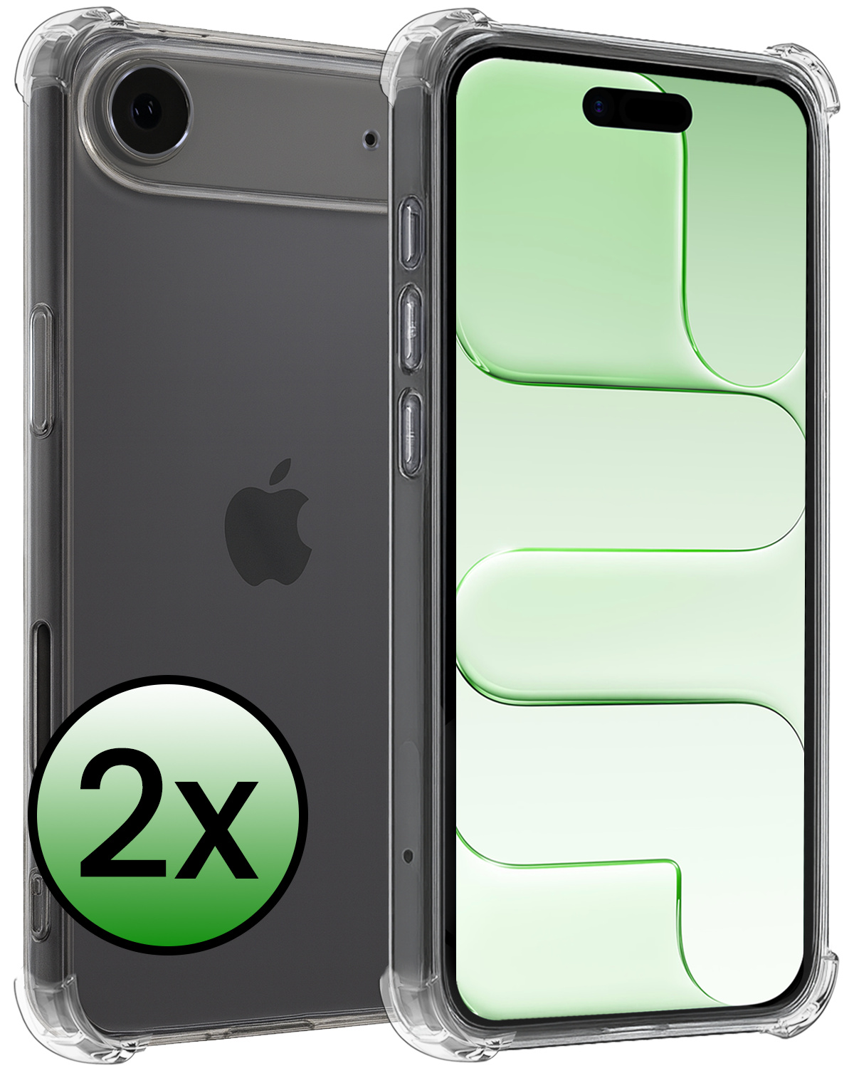 BASEY. BASEY. iPhone Air Hoesje Shockproof - Transparant - 2 PACK