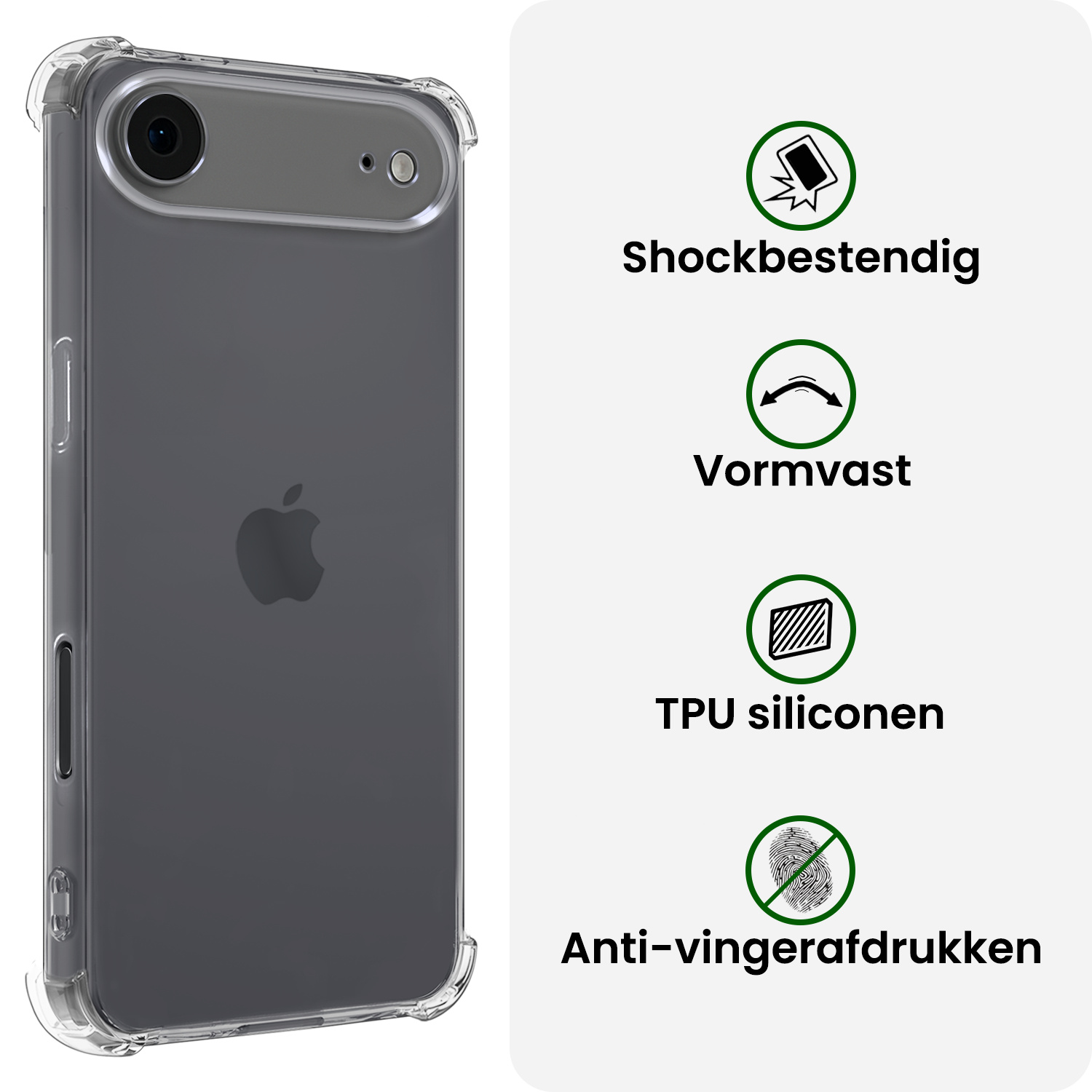 BASEY. BASEY. iPhone Air Hoesje Shockproof Met Screenprotector Met Dichte Notch