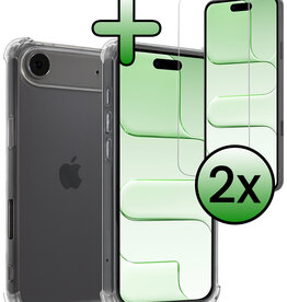 BASEY. BASEY. iPhone Air Hoesje Shockproof Met 2x Screenprotector Met Dichte Notch