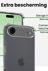 BASEY. BASEY. iPhone Air Hoesje Shockproof Met 2x Screenprotector Met Dichte Notch