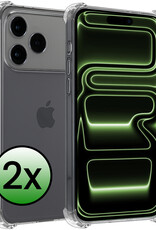 BASEY. BASEY. iPhone 17 Pro Hoesje Shockproof - Transparant - 2 PACK