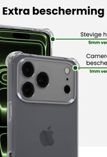 BASEY. BASEY. iPhone 17 Pro Hoesje Shockproof - Transparant - 2 PACK