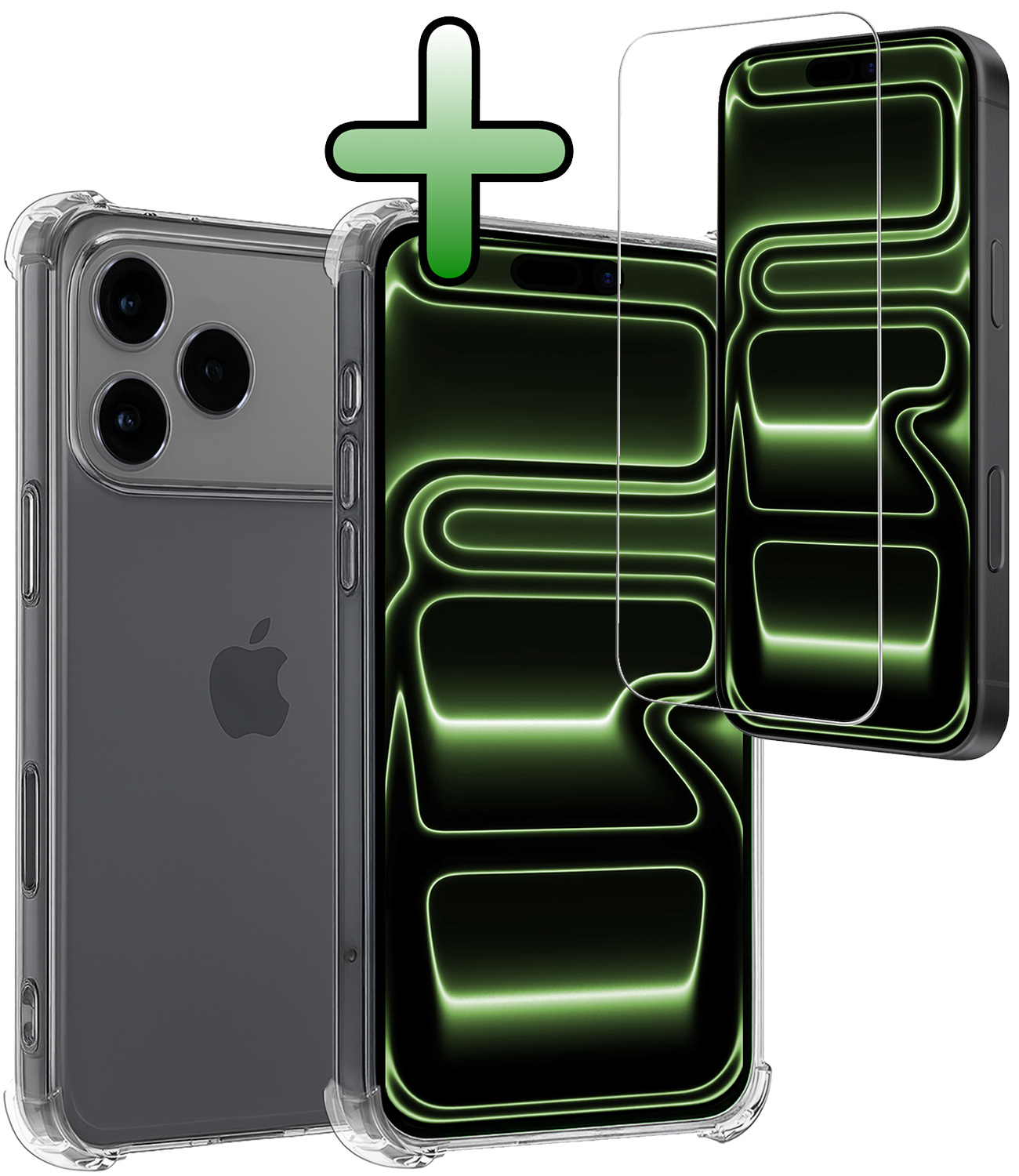 BASEY. BASEY. iPhone 17 Pro Hoesje Shockproof Met Screenprotector Met Dichte Notch