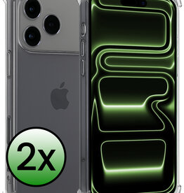 BASEY. BASEY. iPhone 17 Pro Max Hoesje Shockproof - Transparant - 2 PACK