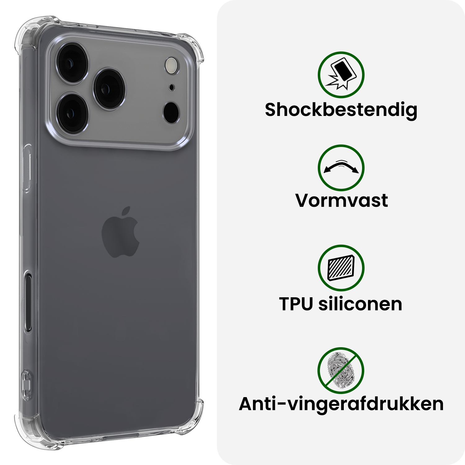 BASEY. BASEY. iPhone 17 Pro Max Hoesje Shockproof Met Screenprotector Met Dichte Notch
