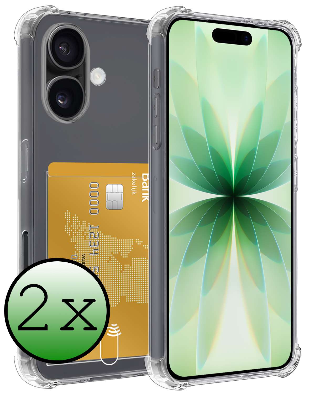 BASEY. BASEY. iPhone 17 Hoesje Pashouder - 2 PACK