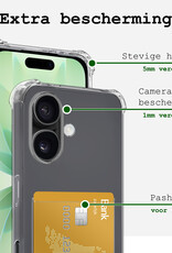 BASEY. BASEY. iPhone 17 Hoesje Pashouder Met Screenprotector