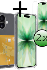 BASEY. BASEY. iPhone 17 Hoesje Pashouder Met 2x Screenprotector