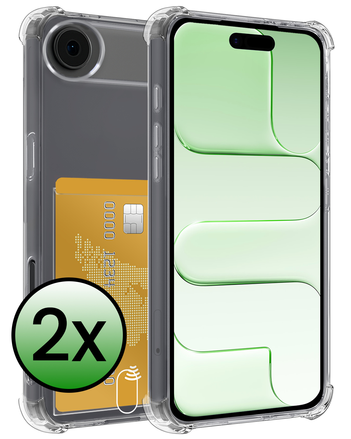 BASEY. BASEY. iPhone Air Hoesje Pashouder - 2 PACK