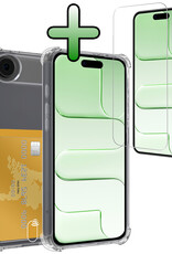 BASEY. BASEY. iPhone Air Hoesje Pashouder Met Screenprotector