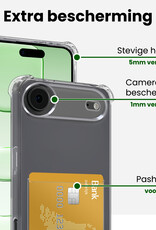 BASEY. BASEY. iPhone Air Hoesje Pashouder Met Screenprotector