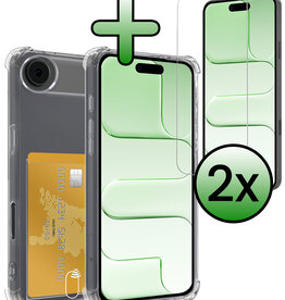 BASEY. BASEY. iPhone Air Hoesje Pashouder Met 2x Screenprotector