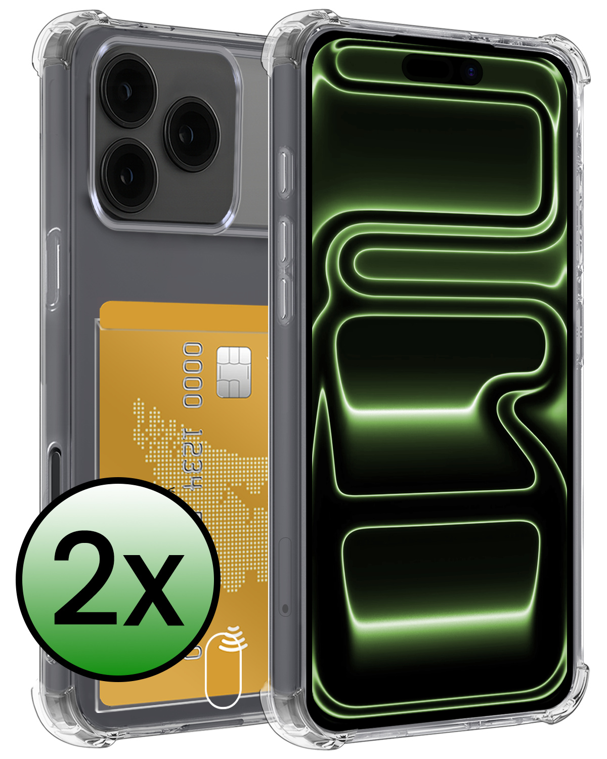 BASEY. BASEY. iPhone 17 Pro Hoesje Pashouder - 2 PACK