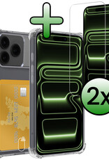 BASEY. BASEY. iPhone 17 Pro Hoesje Pashouder Met 2x Screenprotector