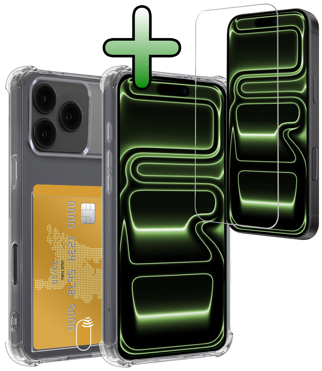 BASEY. BASEY. iPhone 17 Pro Max Hoesje Pashouder Met Screenprotector