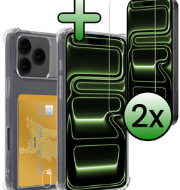 BASEY. BASEY. iPhone 17 Pro Max Hoesje Pashouder Met 2x Screenprotector