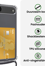 BASEY. BASEY. iPhone Air Hoesje Pashouder met Koord Met Screenprotector