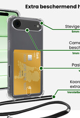 BASEY. BASEY. iPhone Air Hoesje Pashouder met Koord Met Screenprotector