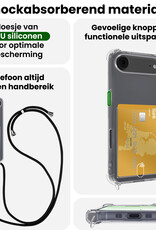 BASEY. BASEY. iPhone Air Hoesje Pashouder met Koord Met 2x Screenprotector
