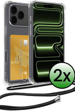 BASEY. BASEY. iPhone 17 Pro Hoesje Pashouder met Koord - 2 PACK