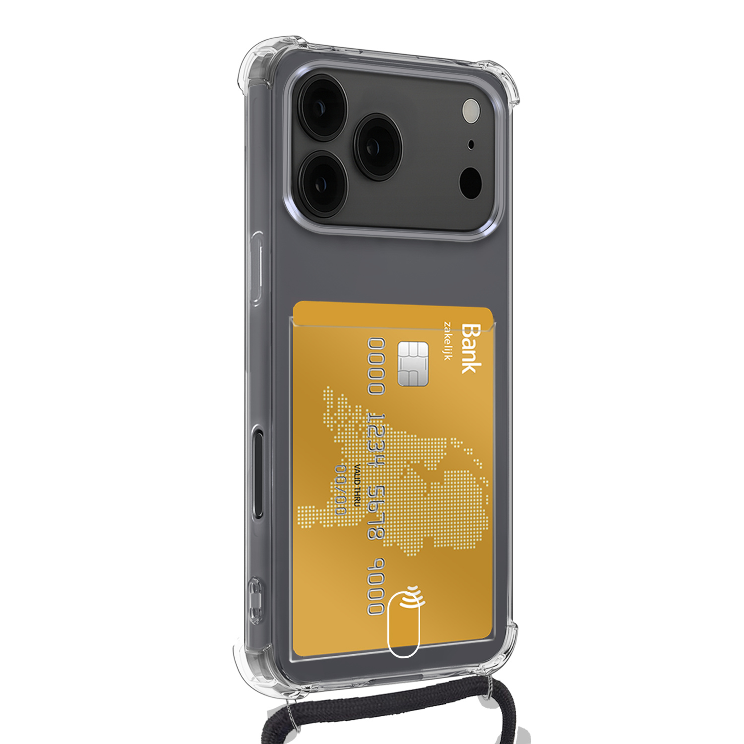 BASEY. BASEY. iPhone 17 Pro Hoesje Pashouder met Koord - 2 PACK