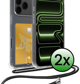 BASEY. BASEY. iPhone 17 Pro Max Hoesje Pashouder met Koord - 2 PACK