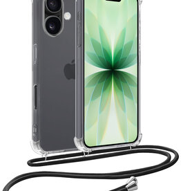 BASEY. BASEY. iPhone 17 Hoesje Transparant Shockproof Met Zwart Koord