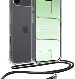 BASEY. BASEY. iPhone Air Hoesje Transparant Shockproof Met Zwart Koord