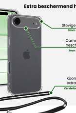 BASEY. BASEY. iPhone Air Hoesje Transparant Shockproof Met Zwart Koord