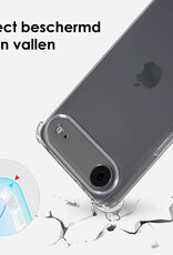 BASEY. BASEY. iPhone Air Hoesje Transparant Shockproof Met Zwart Koord