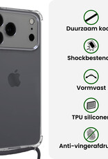 BASEY. BASEY. iPhone 17 Pro Hoesje Transparant Shockproof Met Zwart Koord