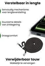 BASEY. BASEY. iPhone 17 Pro Hoesje Transparant Shockproof Met Zwart Koord