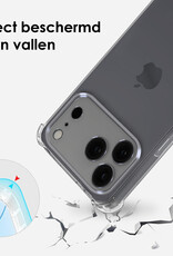 BASEY. BASEY. iPhone 17 Pro Hoesje Transparant Shockproof Met Zwart Koord