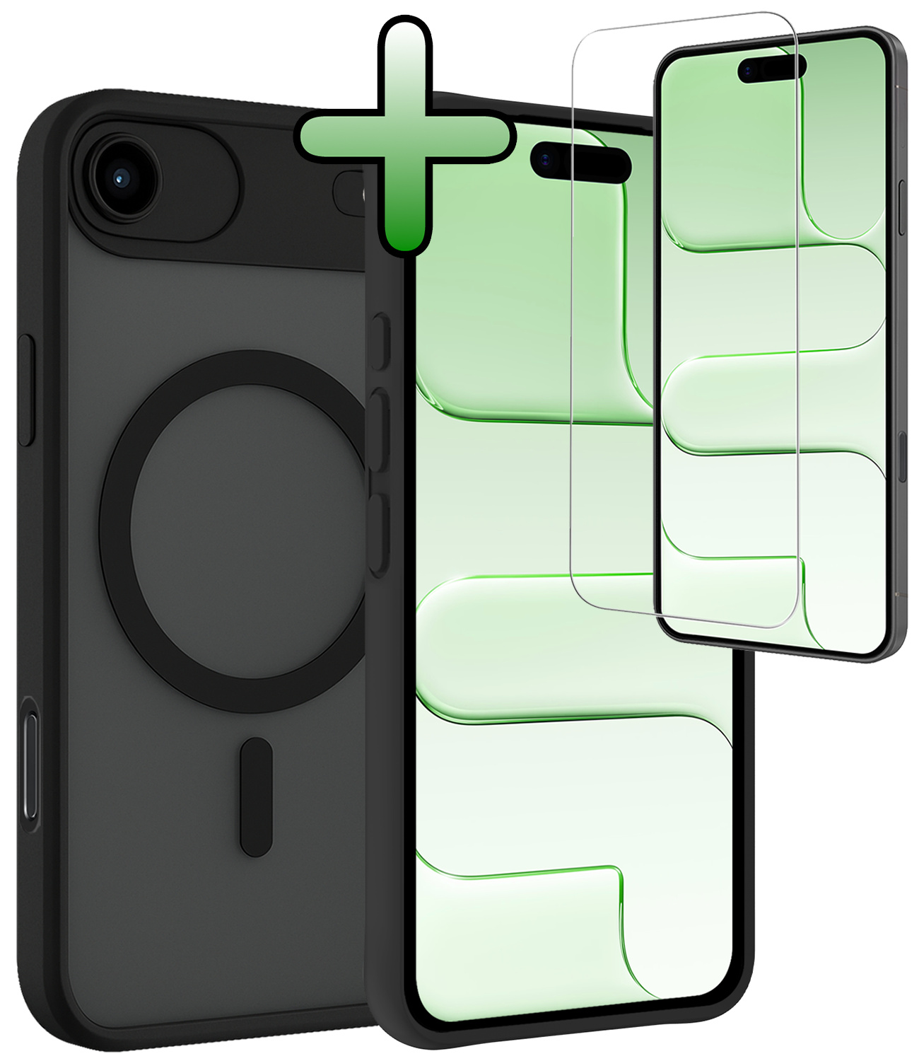 BASEY. BASEY. iPhone Air Magsafe Hoesje Zwart Met Screenprotector