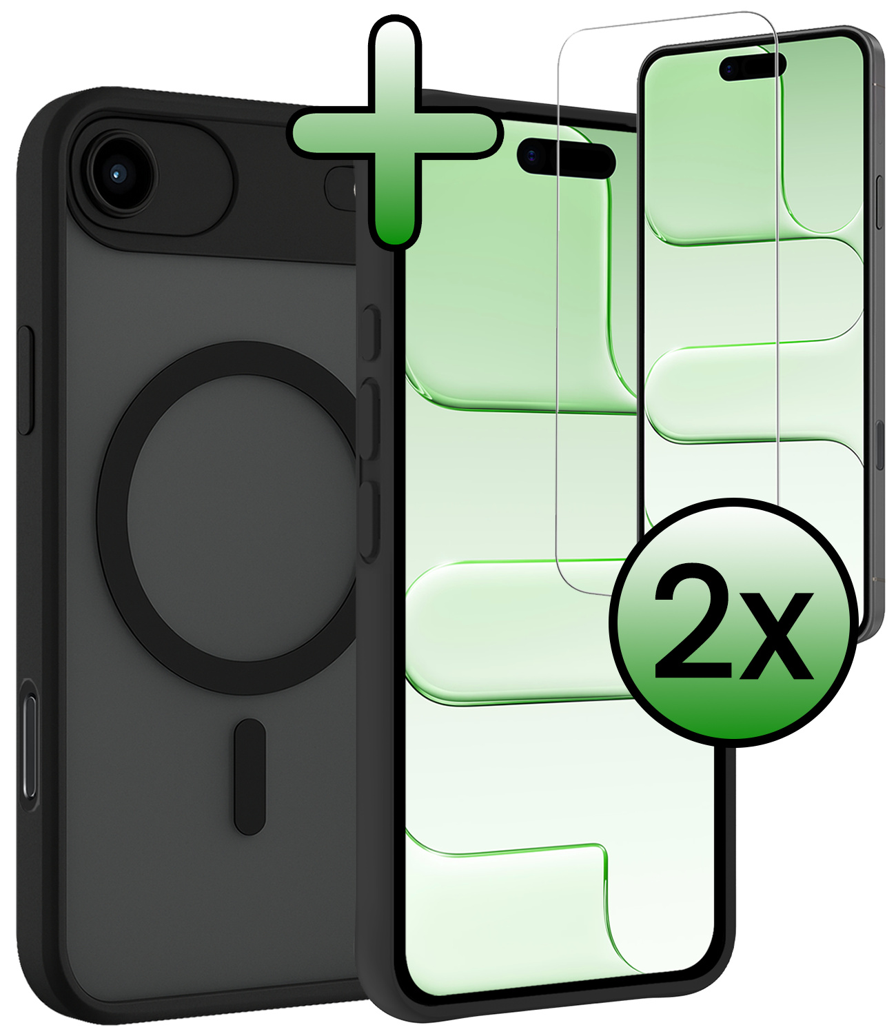 BASEY. BASEY. iPhone Air Magsafe Hoesje Zwart Met 2x Screenprotector